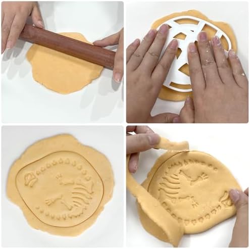 4 Pcs Dinosaur Cookie Cutters Set for Baking DIY Fun