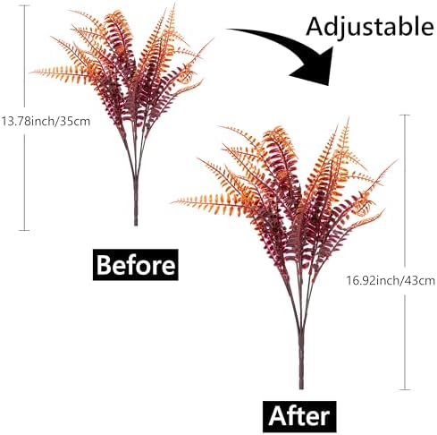 Jelofly 12 Bundles Fake Boston Ferns for Fall Decorations