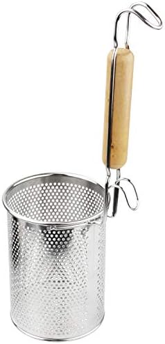 MyLifeUNIT Stainless Steel Food Strainer with Wooden Handle