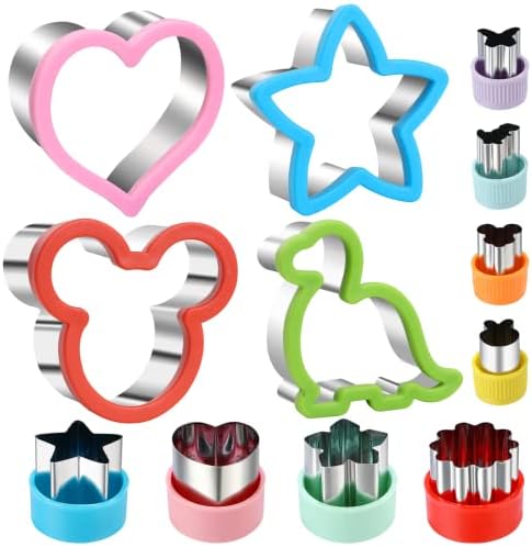 Dinosaur Heart Star Mouse Sandwich Cookie Cutters Set