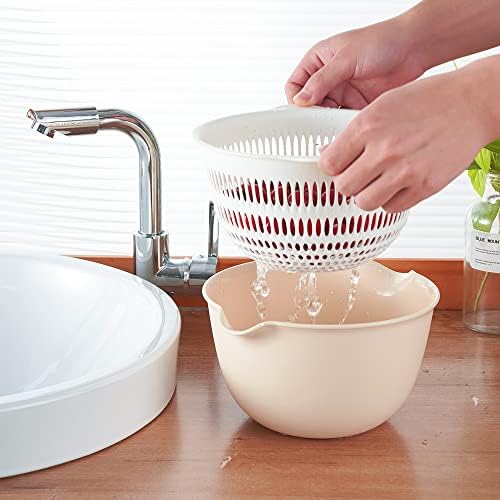 Double Layer Kitchen Colander Set with Bowl Strainer