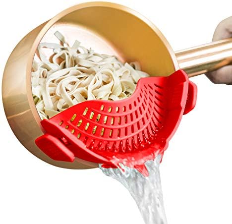 AUOON Heat-Resistant Clip On Strainer for all Pots and Pans