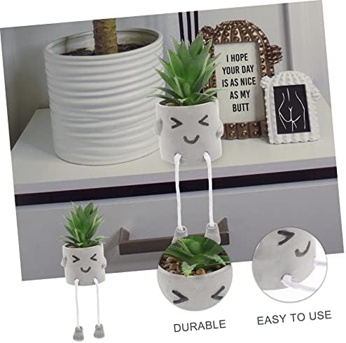 Cute artificial plant potted ornament