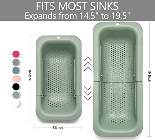 Adjustable Silicone Strainer Collapsible Kitchen Tool with Clips for Stress-Free Straining
