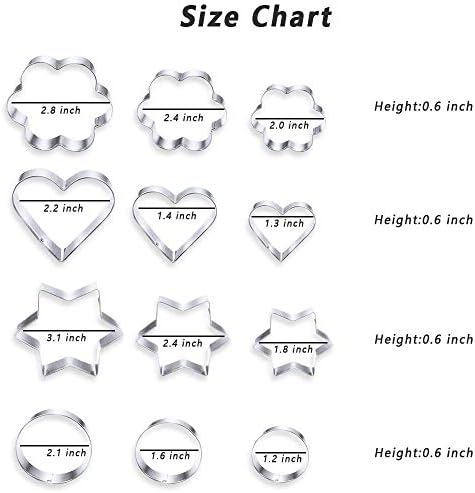 MCIGICM Cookie Cutters Set 12Shapes for Baking Halloween Christmas