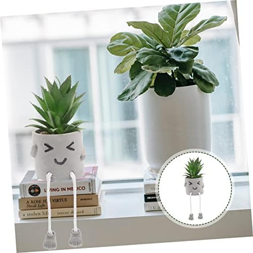 Cabilock Cute Expression Faux Potted Plant