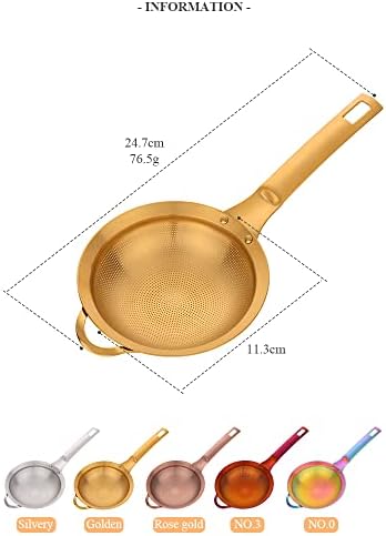 SS Mesh Strainer with Long Handle for Kitchen More