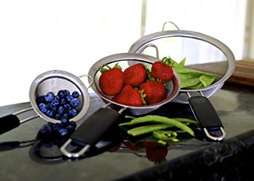 LiveFresh Fine Mesh Stainless Steel Tea Strainer with Non-Slip Handle - 3 Inch
