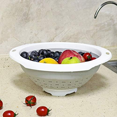 Easy to Use Foldable Colander - Space-Saving Kitchen Essential for Pasta Veggies