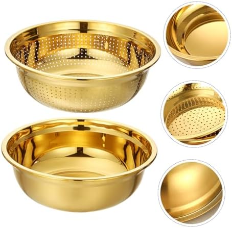 Stainless Steel Colander Set for Kitchen Use