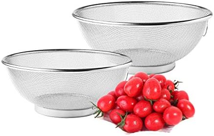 Stainless Steel Colander Basket 2-Pack for Kitchen Use