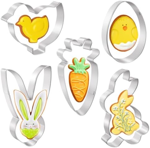 Easter Cookie Cutter Set for Kids - 5 Piece
