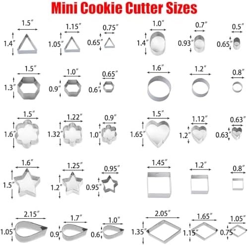 30-Piece Mini Cookie Cutter Set with Box