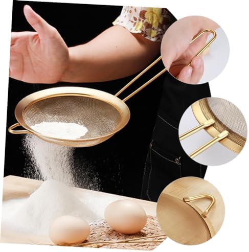 3-Piece Ergonomic Stainless Steel Mesh Strainer Set for Kitchen Use