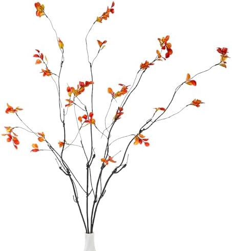 4PCS 38 Realistic Autumn Ficus Branches