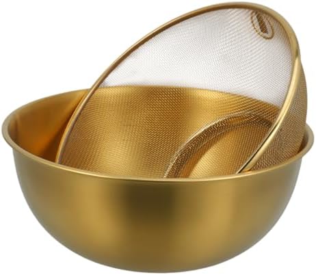 Mikinona 2-Piece Kitchen Colander Strainer Set