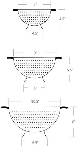 Rorence 3-in-1 Colander Set - Durable Easy to Use