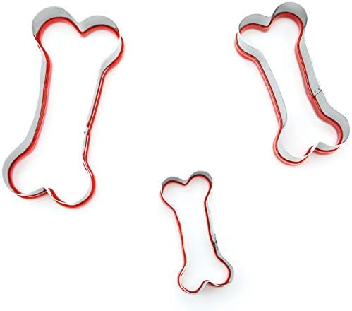 COOKIEQUE3-Piece Dog Bone Cookie Cutters Set