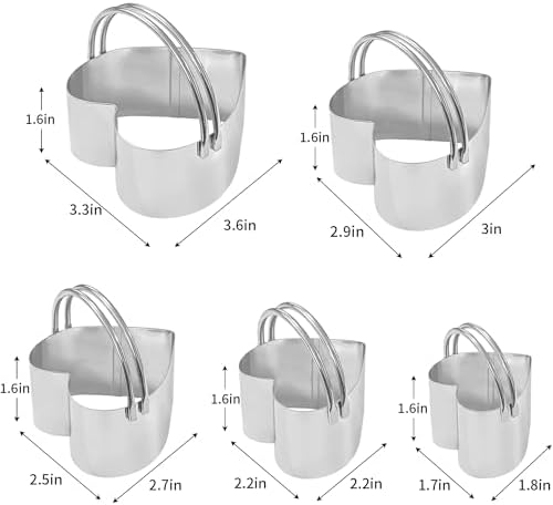 5-in-1 Stainless Steel Biscuit Cutters 45-9cm