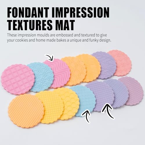 3-Pack Cookie Embosser Set for Fondant Stamps