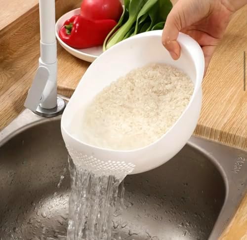 Easy-to-Use Rice Washing Bowl for Kitchen Straining