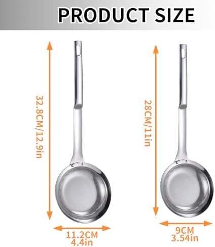 Fine Mesh Stainless Steel Colander with Handle - Oil and Grease Separator