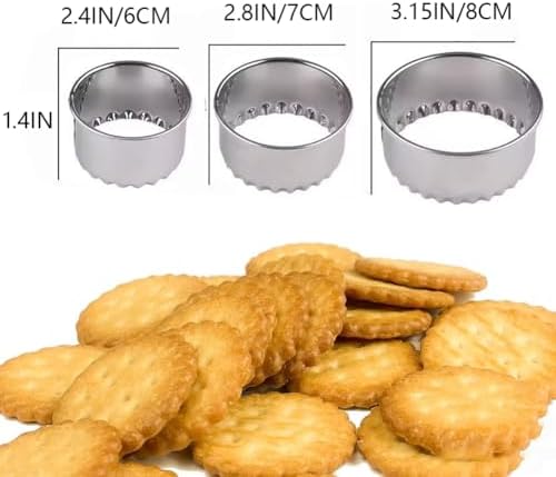 Flared Edge Round Cookie Cutters Stainless Steel