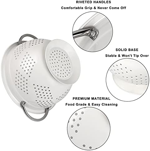 Quick-Draining 3-Piece Colander Set for Kitchen Use