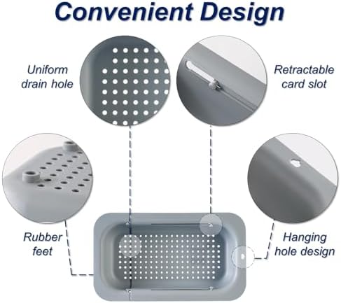 Extendable Sink Colander Strainer Basket