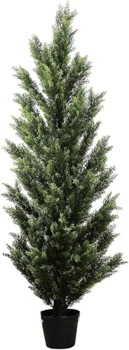 Artificial Cedar Topiary Trees - 5 Outdoor Potted Plants for Peaceful Places
