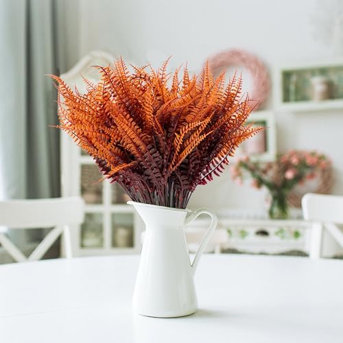 Jelofly 12 Bundles Fake Boston Ferns for Fall Decorations