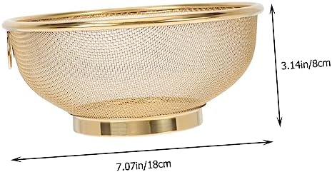 Rice Washer Strainer Bowl Stainless Steel Mesh Colander for Kitchen Use
