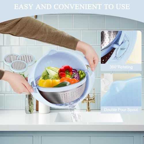 4-in-1 Kitchen Colander Set with Mixing Bowl