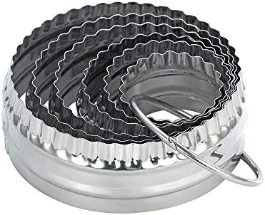 SurgeHai Fluted Cookie Cutters Set of 6