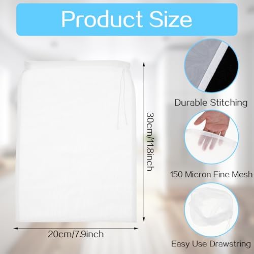 5 Pcs Nut Milk Strainer Reusable nylon bag for Kitchen Use