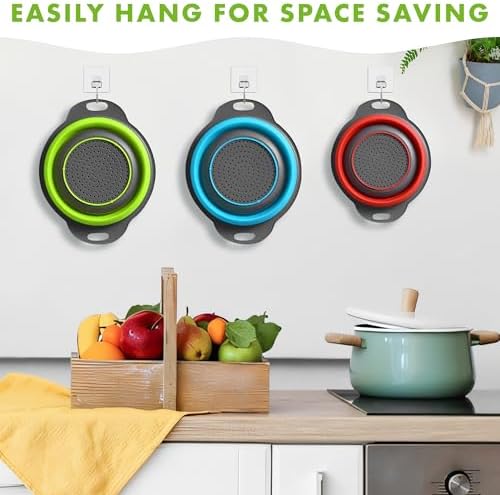 ES Silicone Collapsible Colander - Small for Camping Kitchen Use