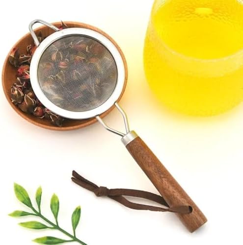 Stainless Steel Fine Mesh Strainer with Wooden Handle