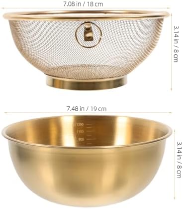 Sturdy Dual-Use Colander Strainer Basket for Efficient Cooking