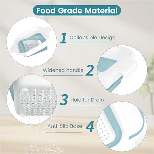 Collapsible Colander Set with Strainer Bowl 2-in-1 Kitchen Essential