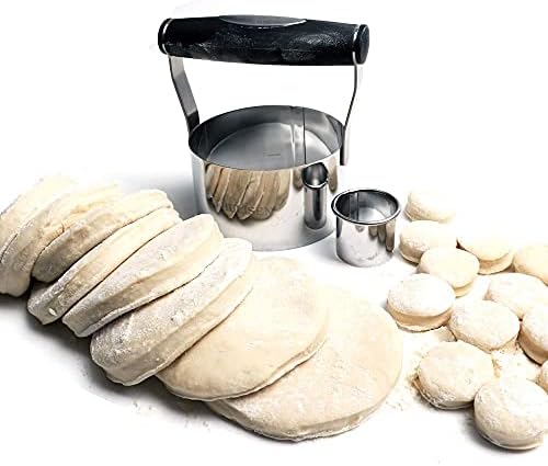 Stainless Steel Biscuit Cutter Set 3 inch Soft Grip Handle Gift Package