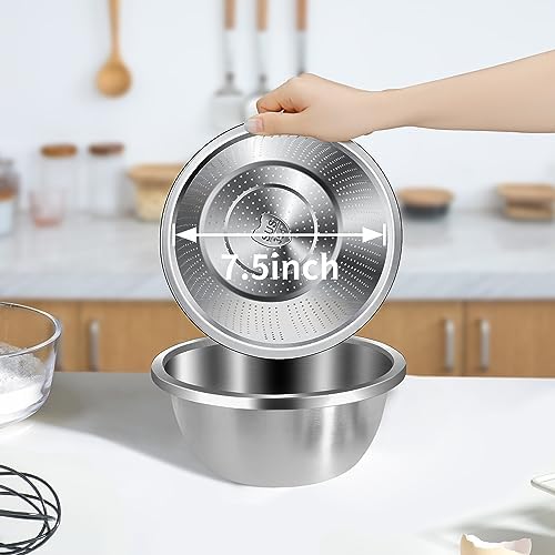 304 Stainless Steel Colander Set for Kitchen Use