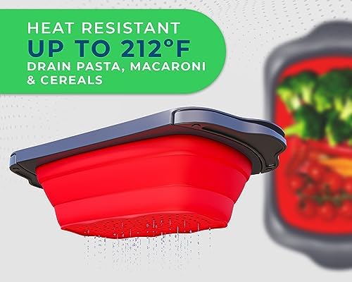 Collapsible Silicone Colander XL Large Kitchen