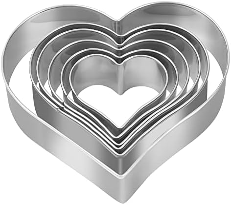 Heart Cookie Cutter Set 6 Pieces