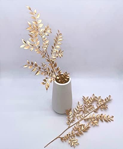 Elegant Golden Fake Leaves for Christmas Decor