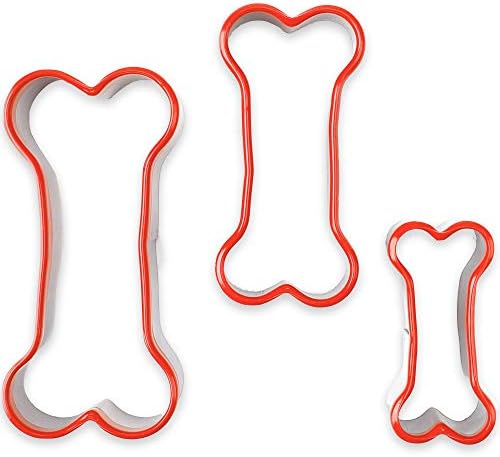 COOKIEQUE3-Piece Dog Bone Cookie Cutters Set