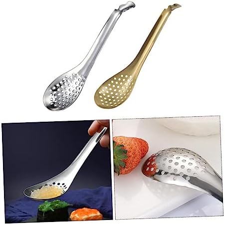 SHOWERORO Steel Kitchen Colander Spoon - Durable Spill-Proof and Comfortable