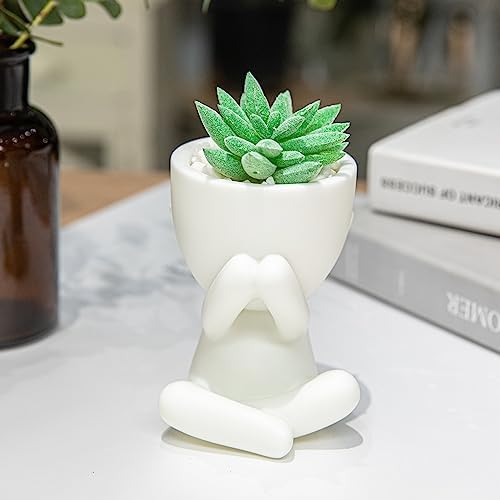 3-Pack Cute Fake Plants for Office