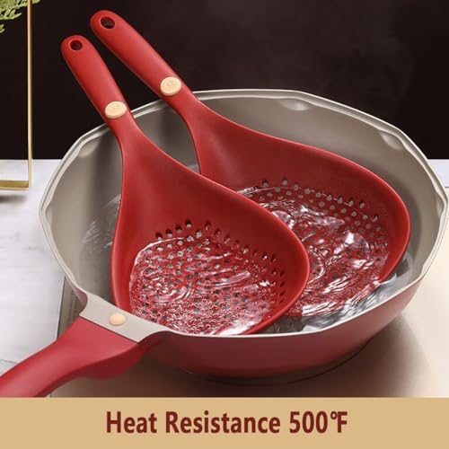 Sturdy Silicone Colander with Handle Heat-Resistant for Cooking