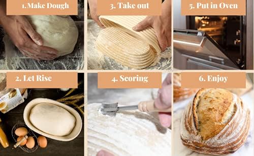 Brilliantly Bakers Rustic Handmade RattanProofing Basket for Artisan Baking