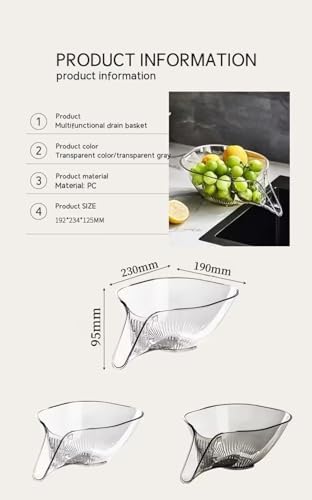 Efficient Durable 2PACK Multi-functional Drain Basket for Kitchen Use